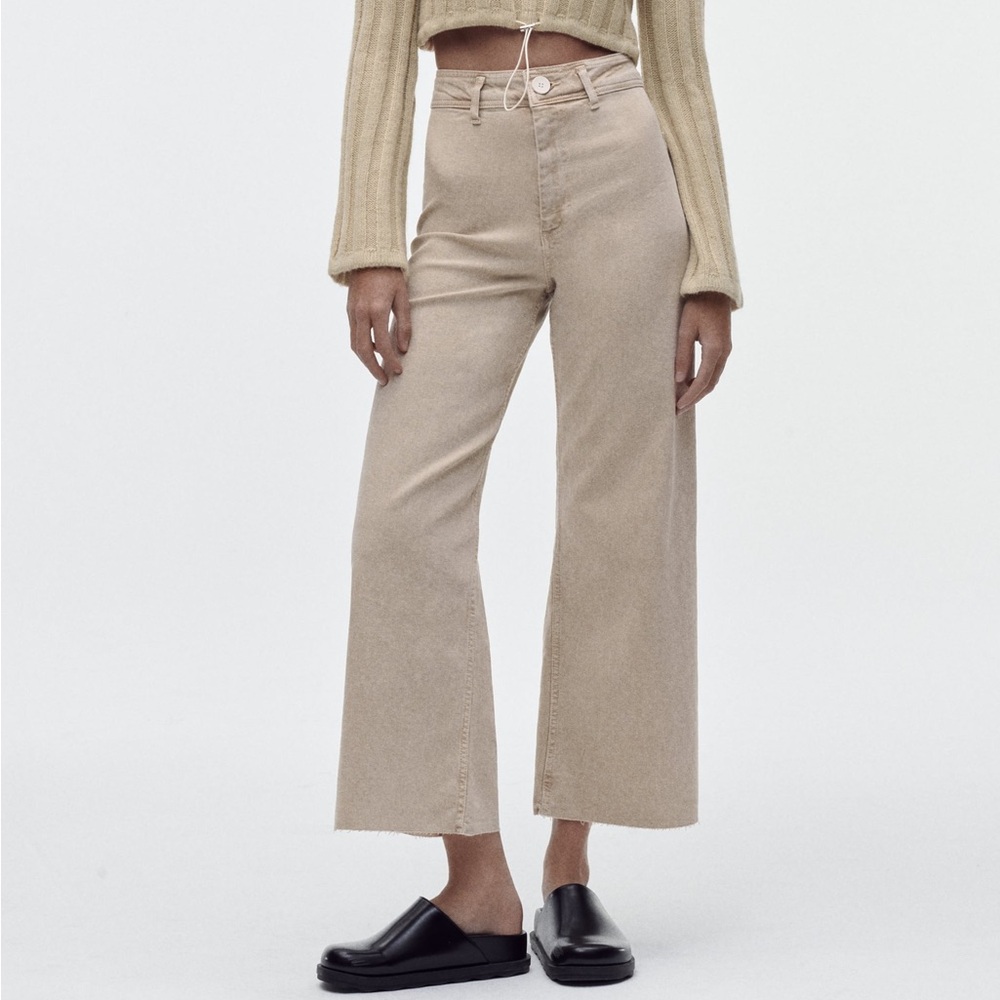 Zara The Marine Straight Jeans - Beige 0